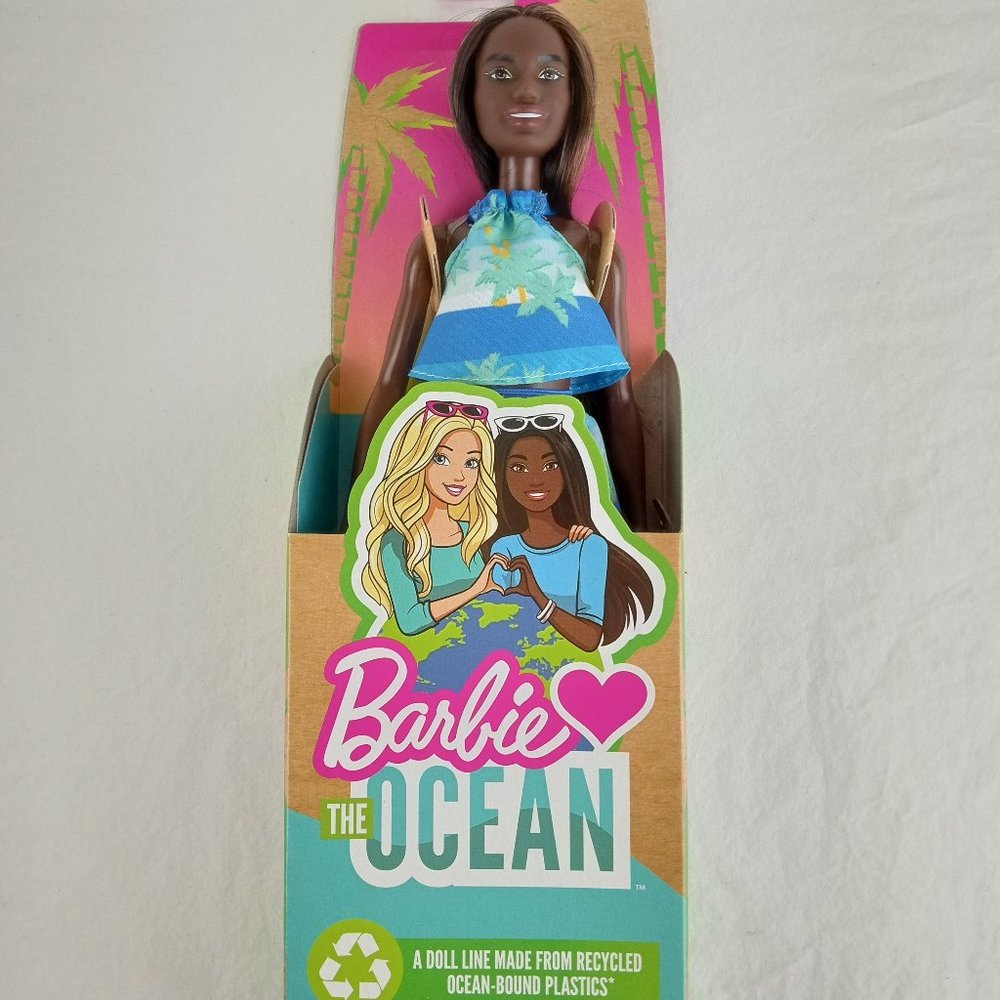 New BARBIE LOVES THE OCEAN Beach-Themed Doll 11.5" Recycled Ocean Plastics